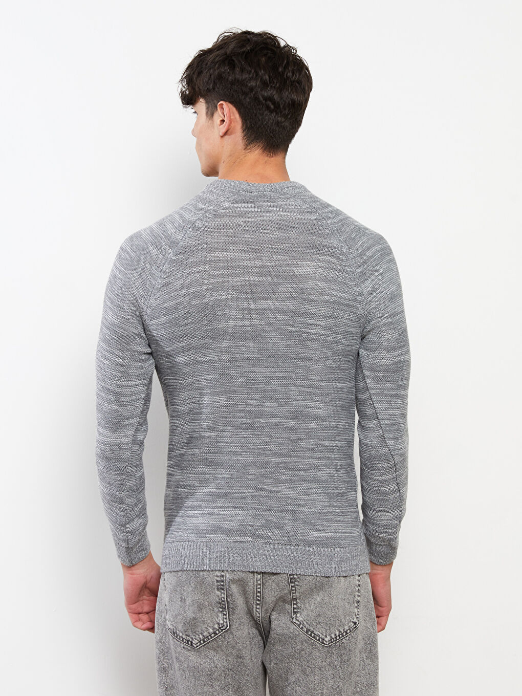 XSIDE Crew Neck Long Sleeve Men's Tricot Sweater -W21207Z8-LAL