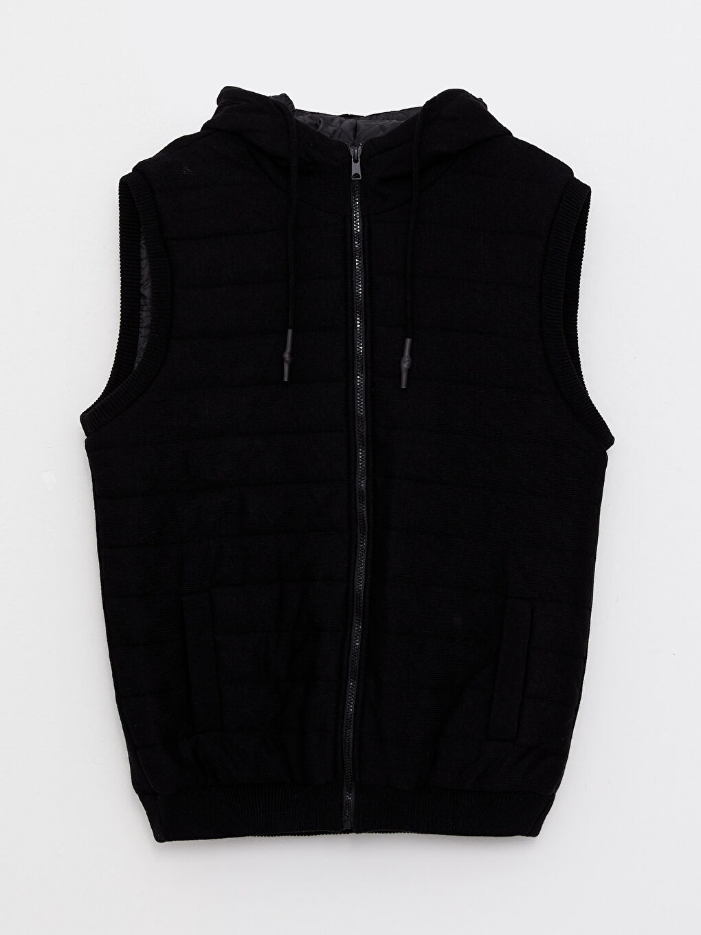 Slim Fit Hooded Men's Knitwear Vest-6