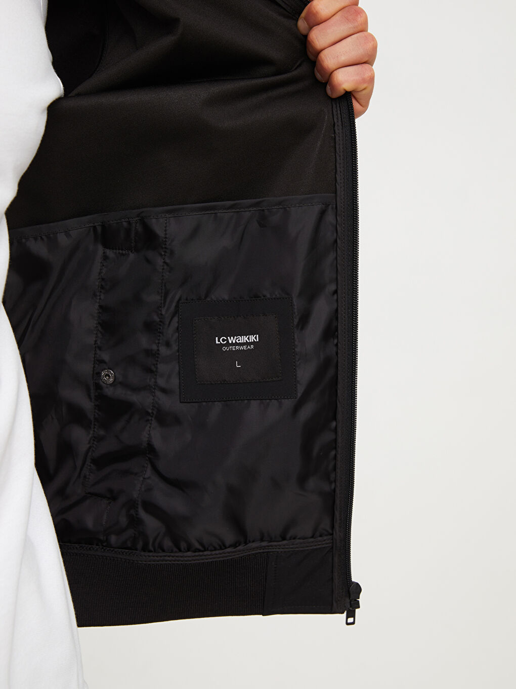 Blouson aviateur à col universitaire pour Hommes, coupe standard-2