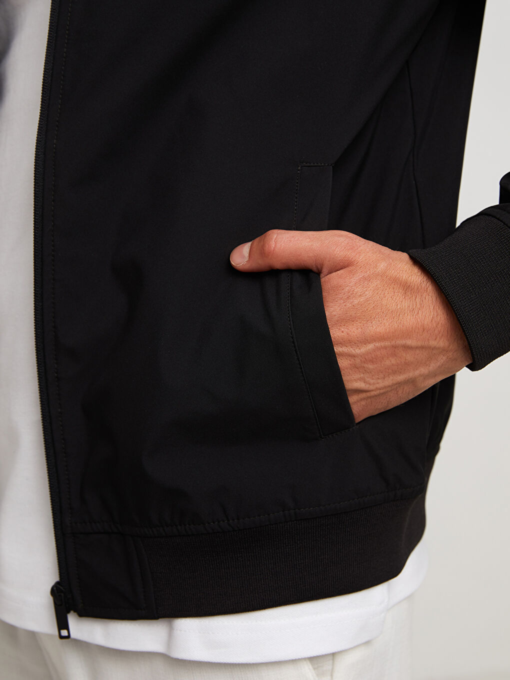 Blouson aviateur à col universitaire pour Hommes, coupe standard-3