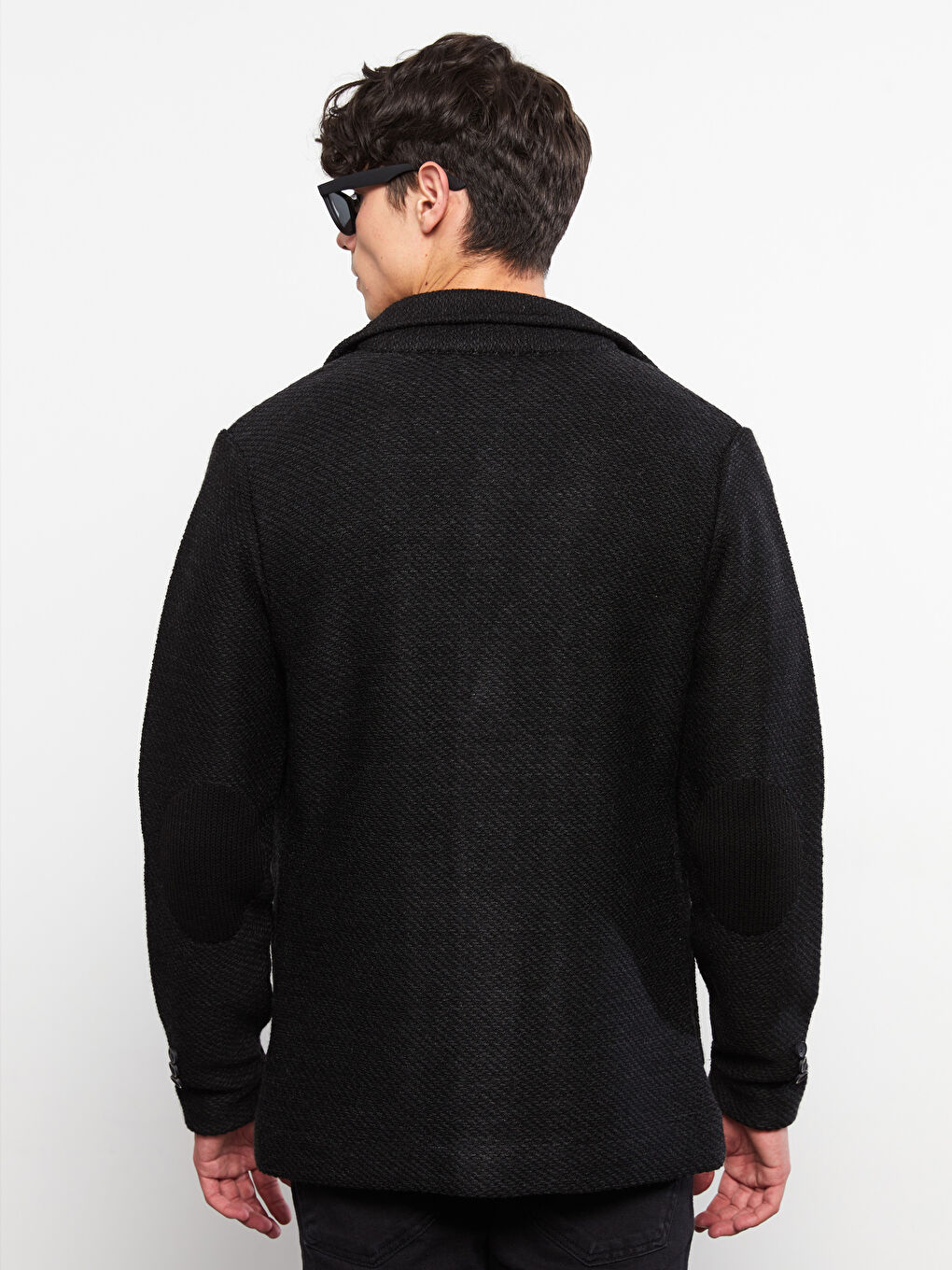 Slim Fit Double Breasted Collar Men's Tricot Cardigan -W21223Z8-CVL