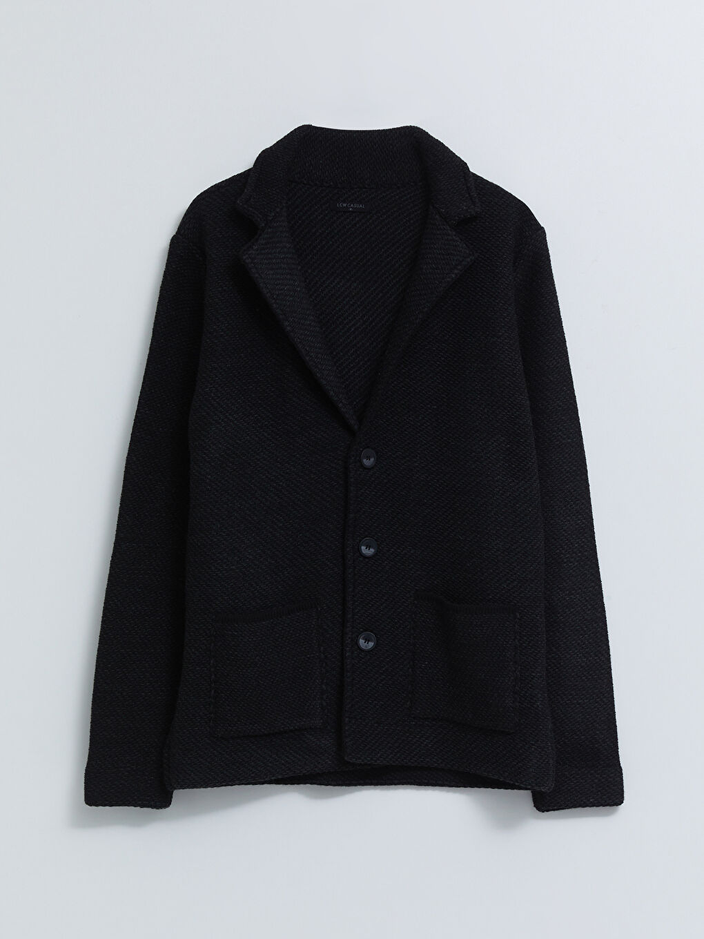 Slim Fit Double Breasted Collar Men's Tricot Cardigan -W21223Z8-CVL