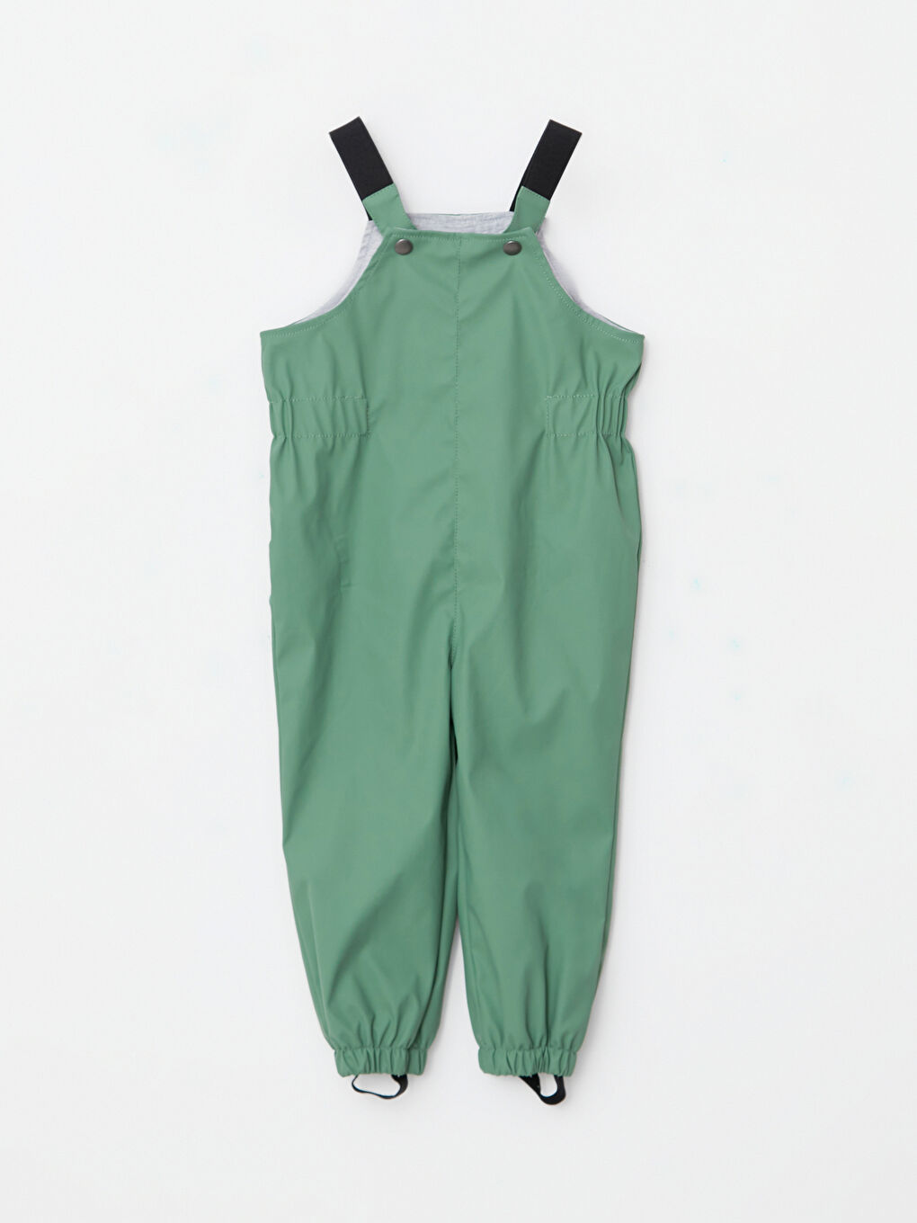 Yeşil Kare Yaka Unisex Bebek Yağmurluk Salopet-3