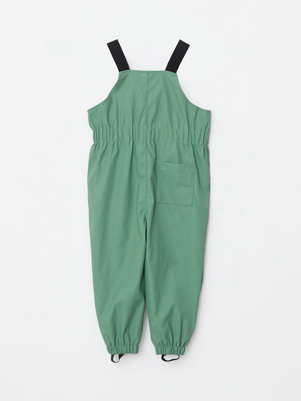 Yeşil Kare Yaka Unisex Bebek Yağmurluk Salopet-5