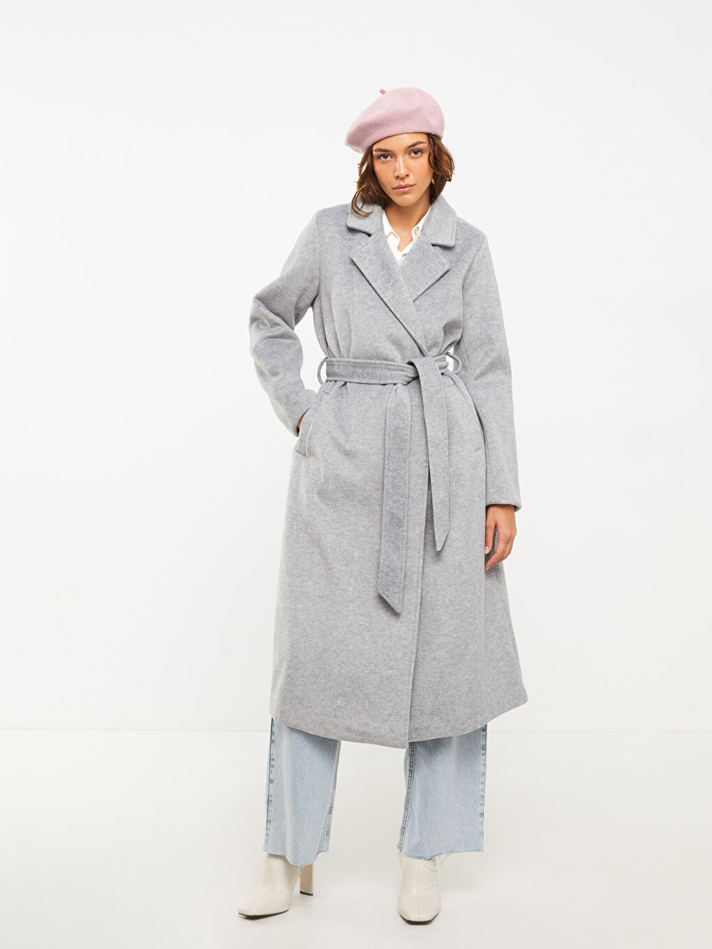 بالطو ياقة الجاكيت للسيدات كاشيه-1