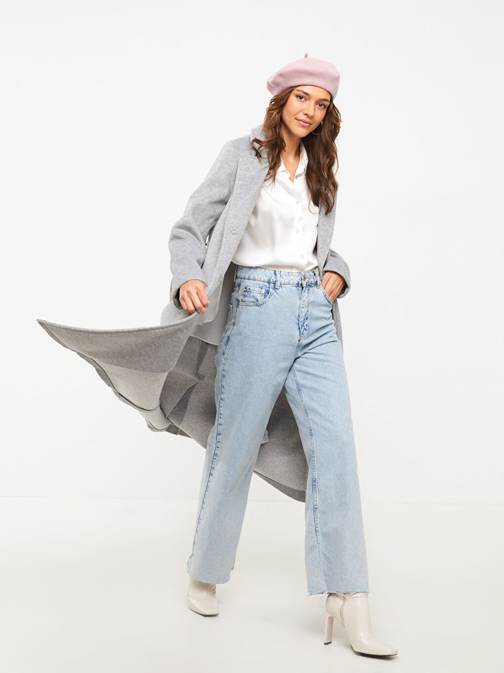 بالطو ياقة الجاكيت للسيدات كاشيه-2