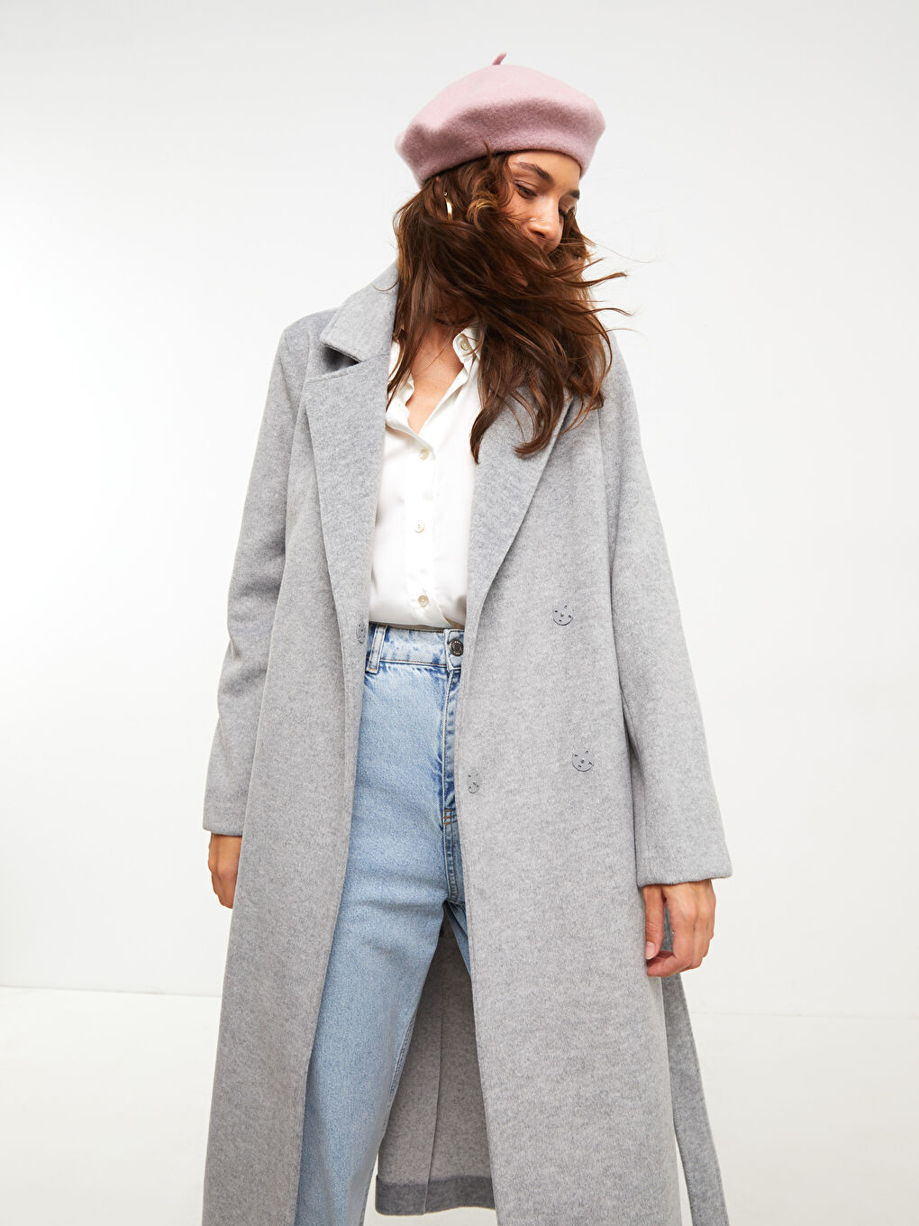 بالطو ياقة الجاكيت للسيدات كاشيه-3