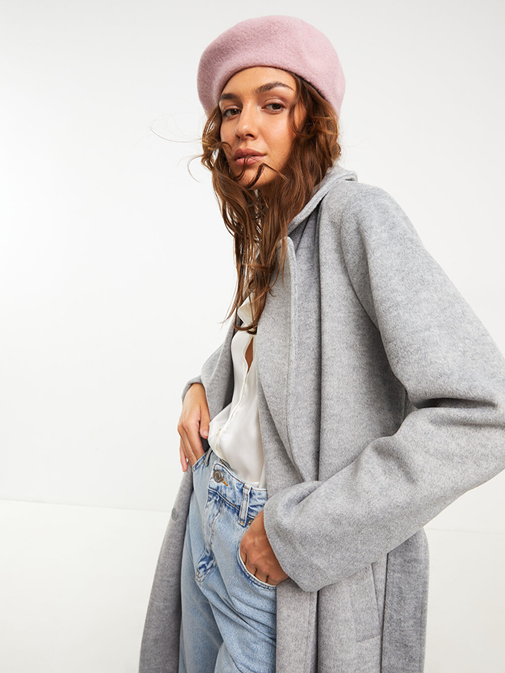 بالطو ياقة الجاكيت للسيدات كاشيه-5