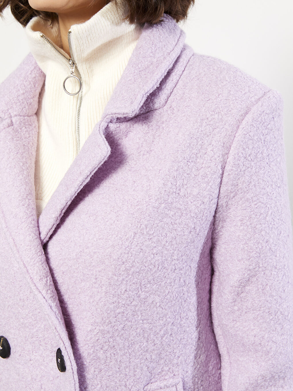 Jacket Collar Women's Cachet Overcoat-4