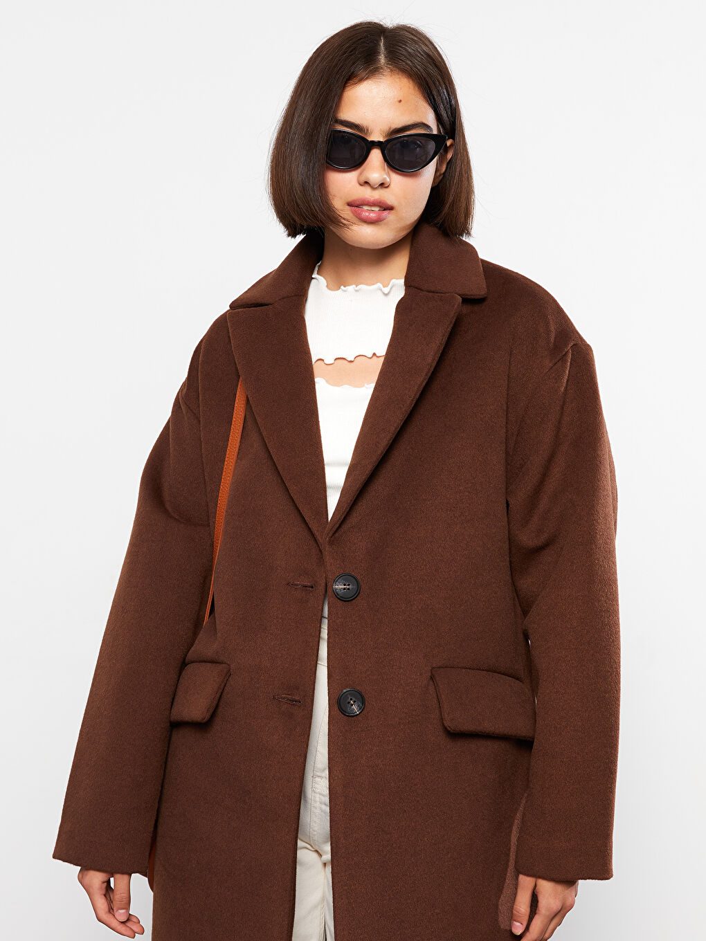 Jacket Collar Women's Cachet Overcoat-1