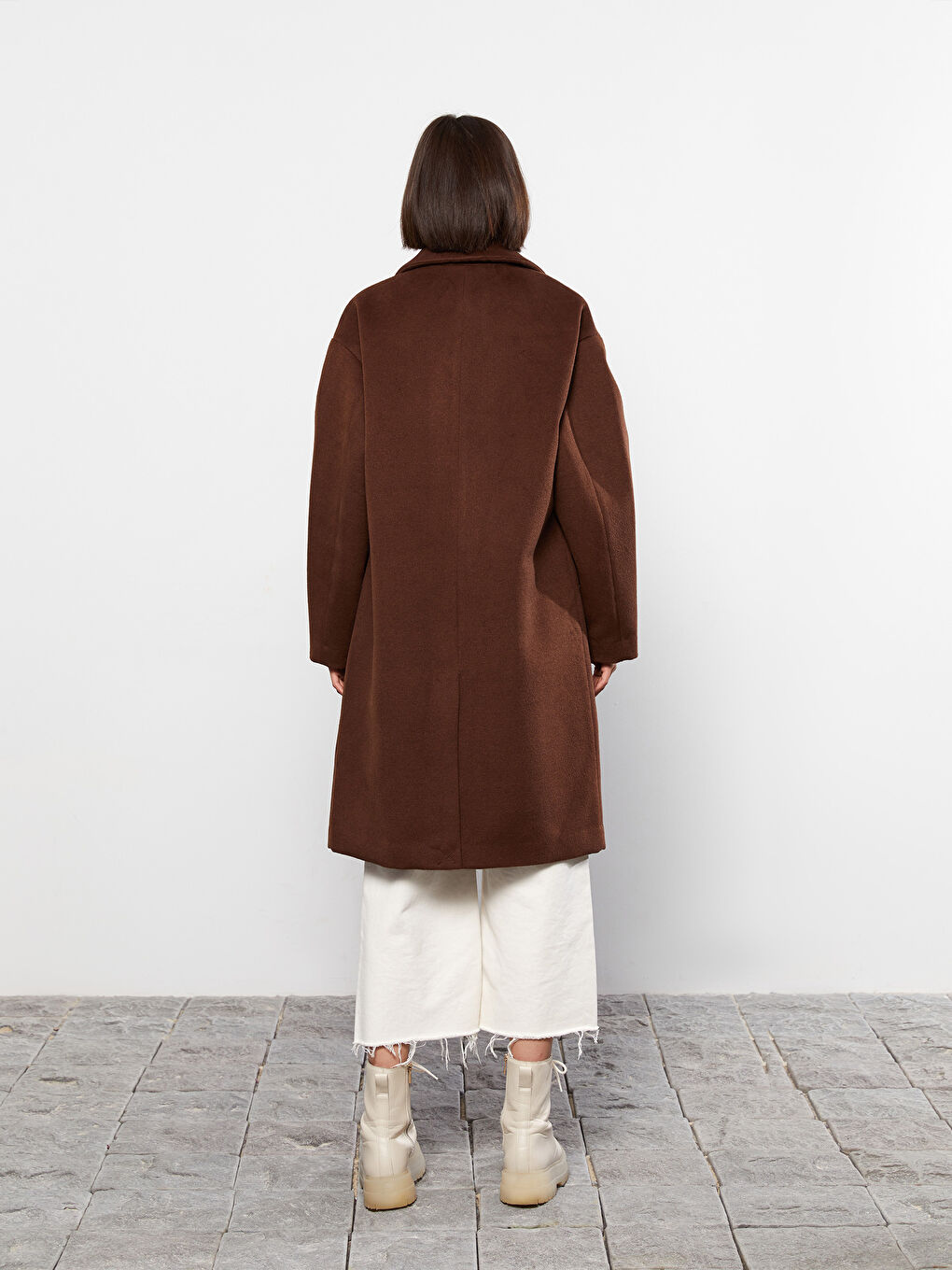 Jacket Collar Women's Cachet Overcoat-4