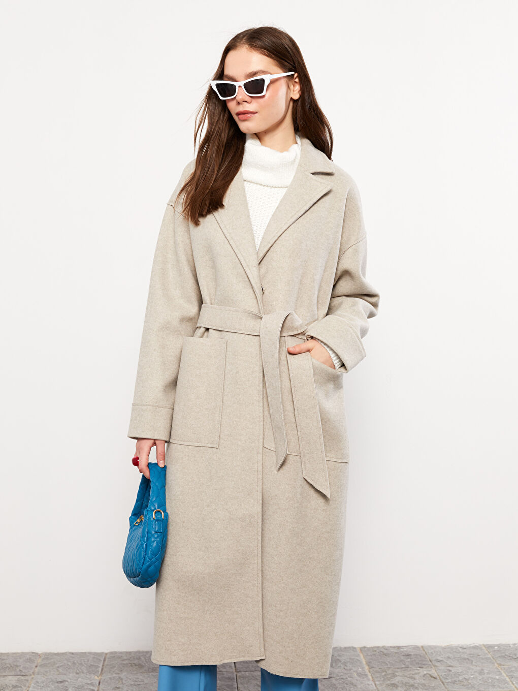 بالطو ياقة الجاكيت للسيدات كاشيه-1