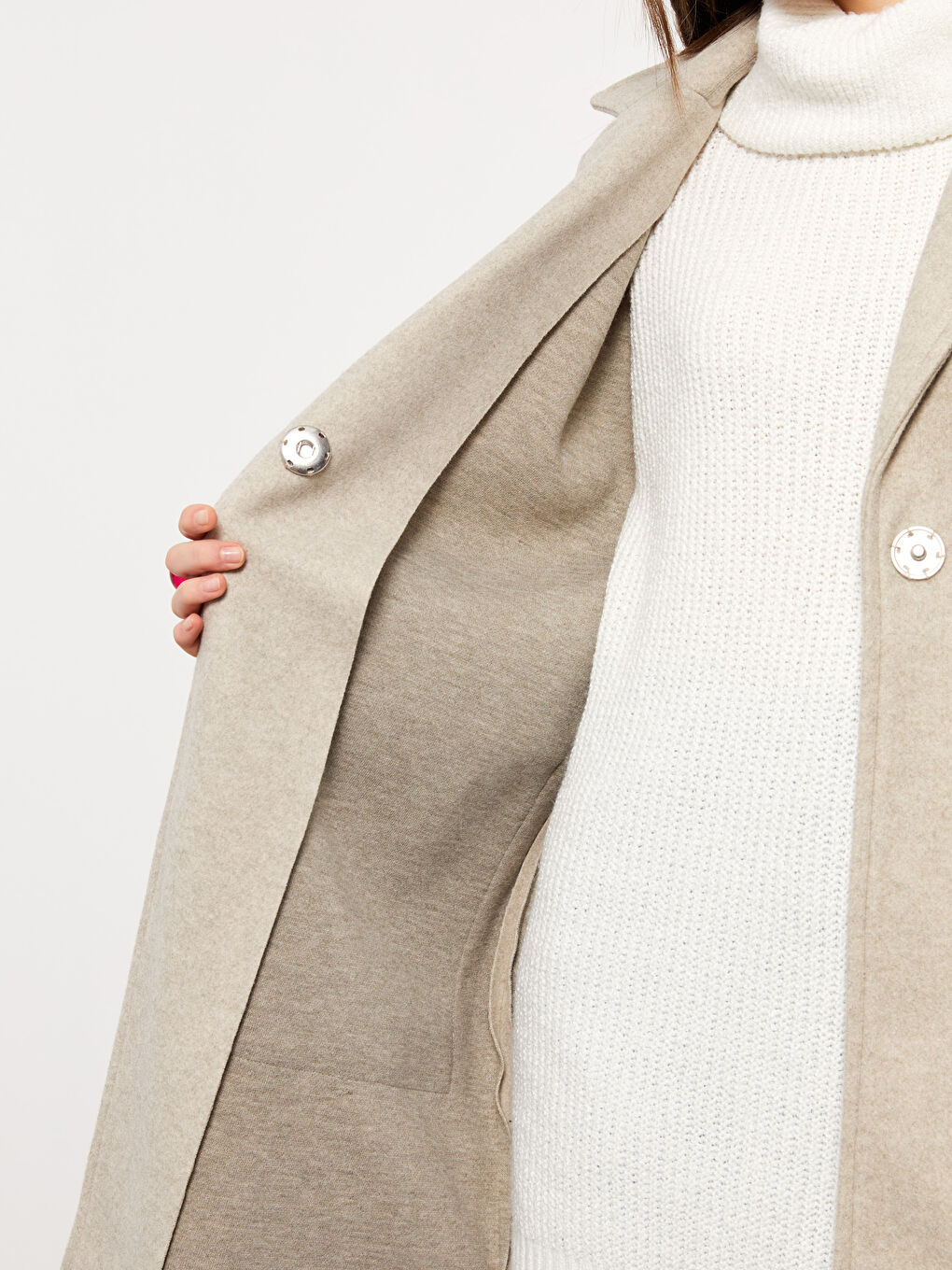 بالطو ياقة الجاكيت للسيدات كاشيه-4