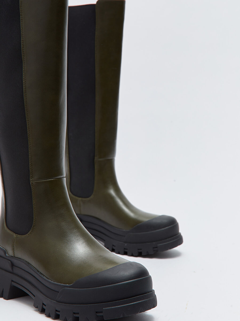 Women's Leather-Look Zipper Boots.-2