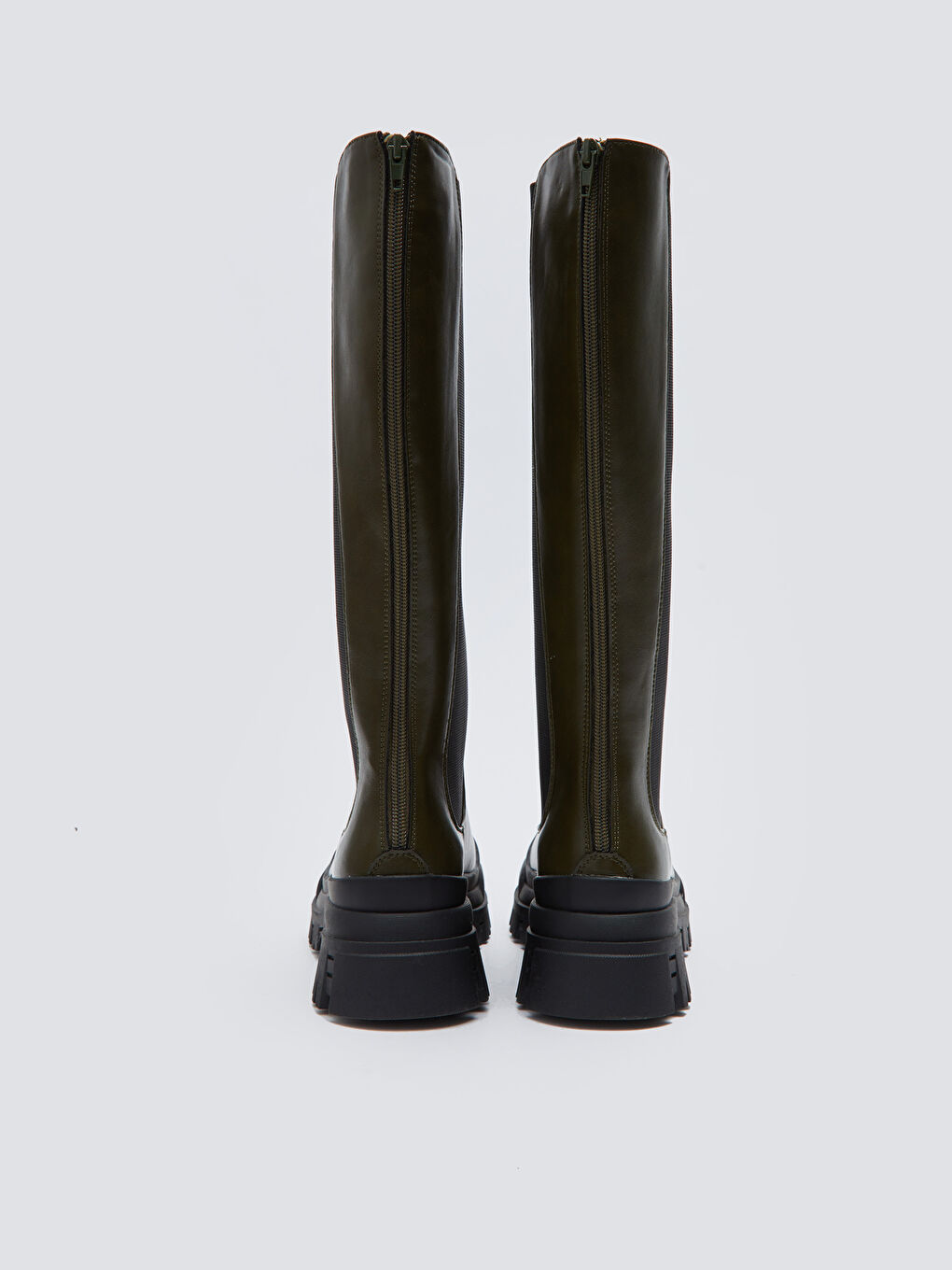Women's Leather-Look Zipper Boots.-4