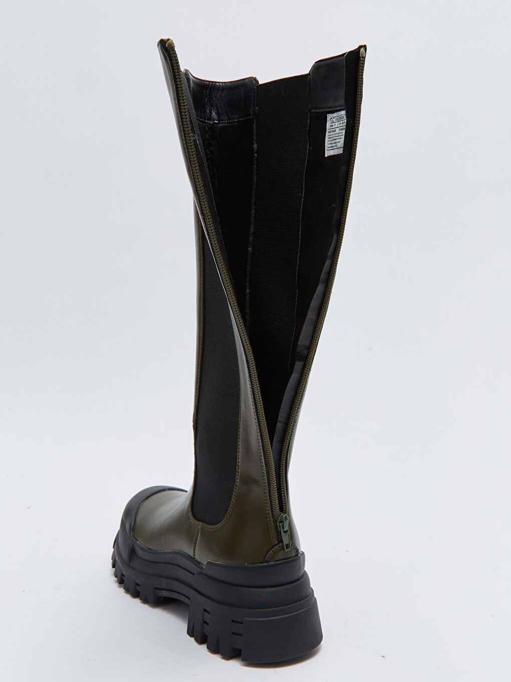 Women's Leather-Look Zipper Boots.-5