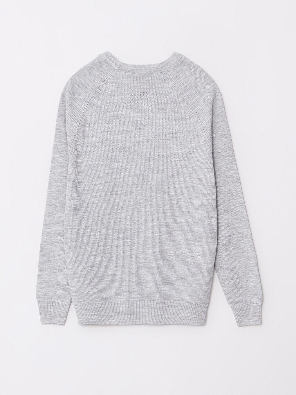 Gri Bisiklet Yaka Erkek Triko Kazak-6