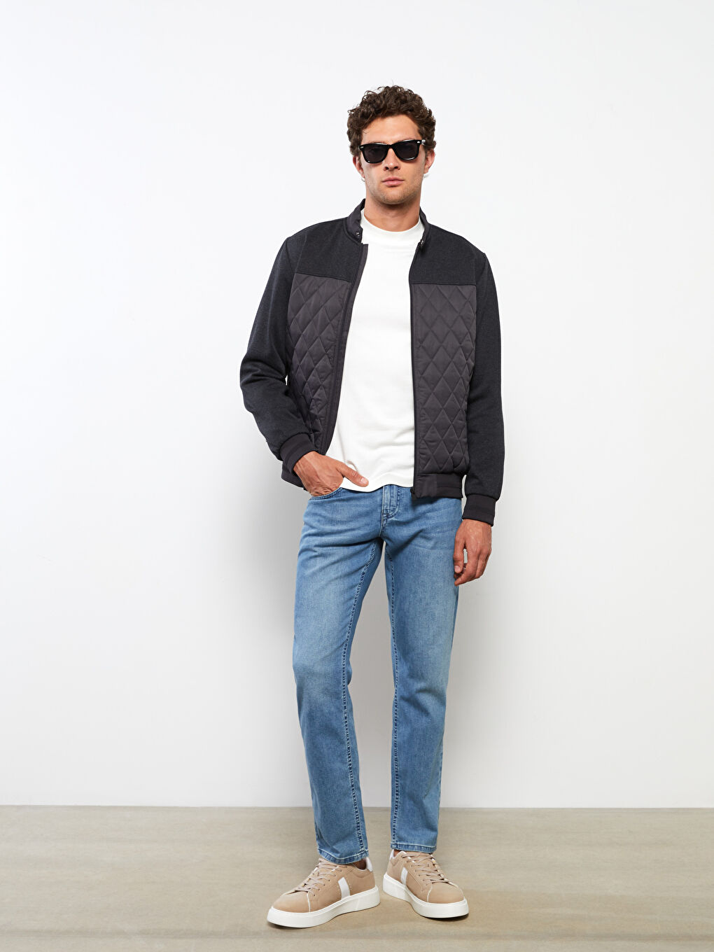 Standard Fit Funnel Neck Men's Coat