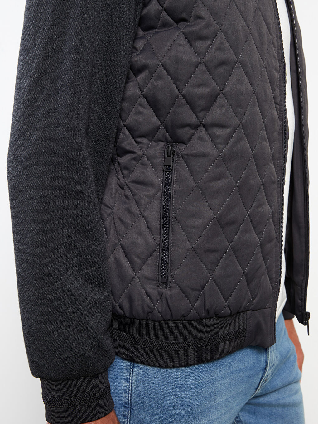 Standard Fit Funnel Neck Men's Coat-3