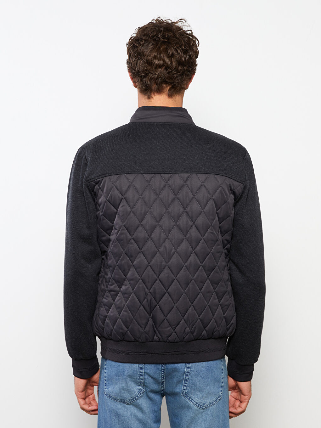 Standard Fit Funnel Neck Men's Coat-5