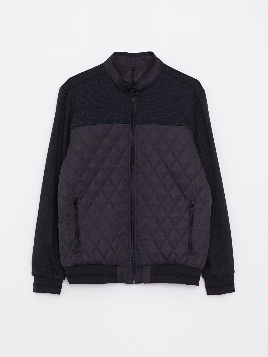 Standard Fit Funnel Neck Men's Coat-6