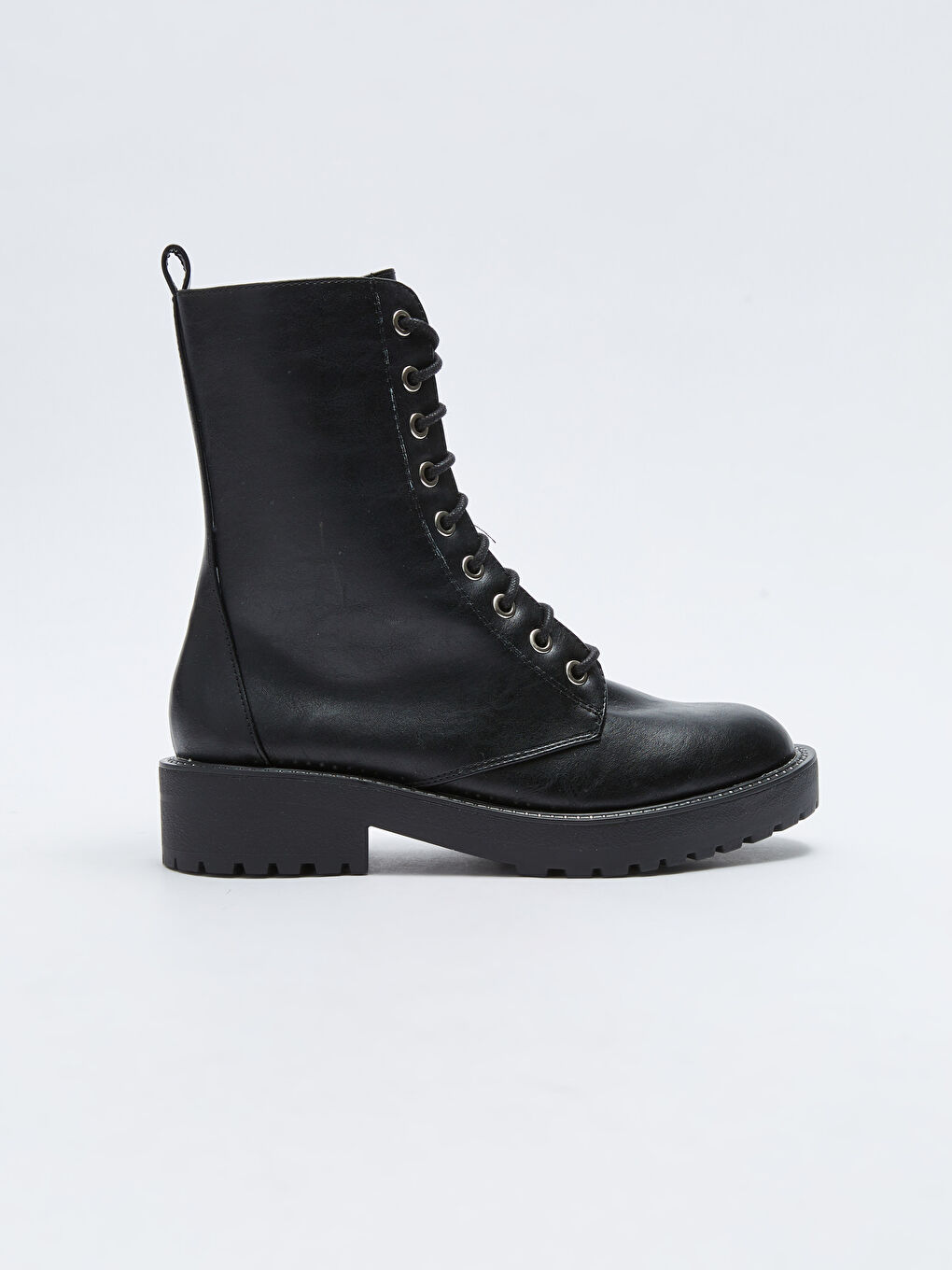 Женские ботинки из искусственной кожи со шнуровкой-1