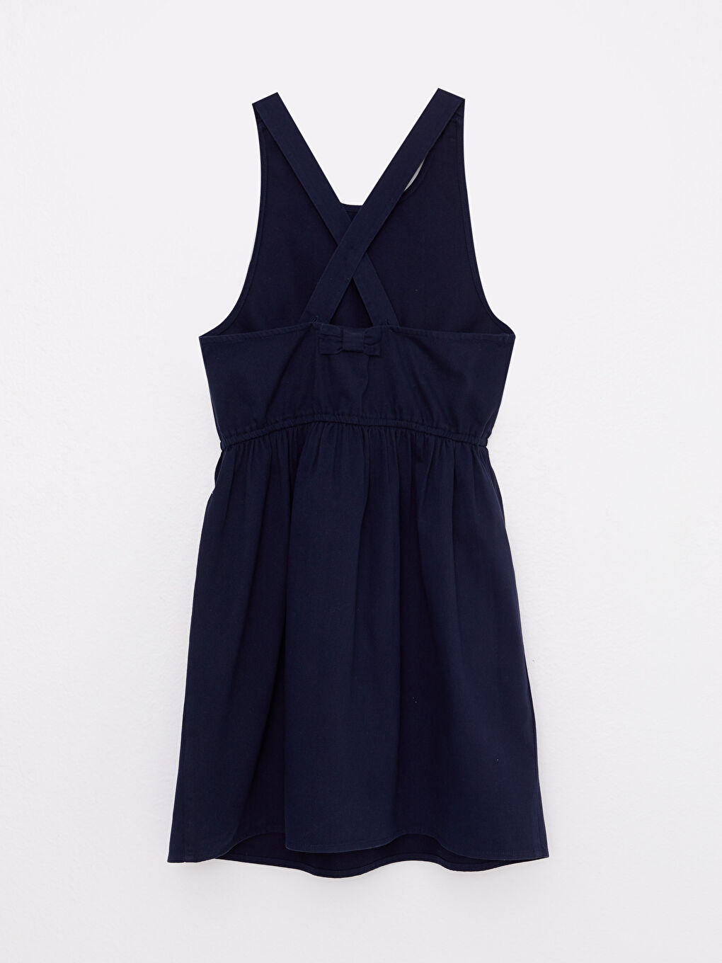 Crew Neck Basic Girl Salopet Dress-1