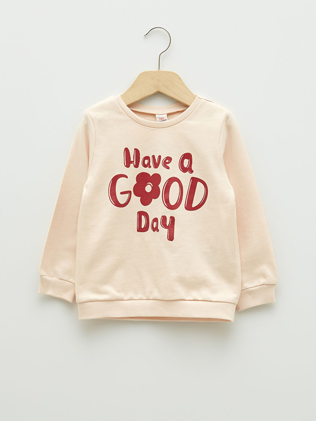 Crew Neck Long Sleeve Printed Cotton Baby Girl Sweatshirt and Tracksuit Bottom 2-Pack Set-1