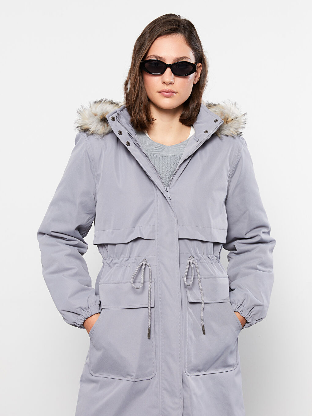 LCW Vision Hooded Regular Long Sleeve Women's Parka -W21336Z8-CU0