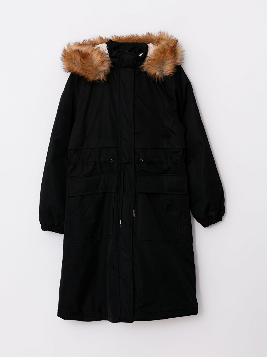 Hooded Regular Long Sleeve Women's Parka-5
