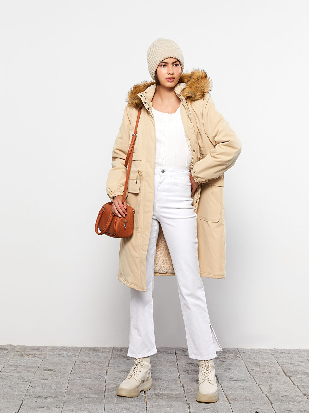 Hooded Regular Long Sleeve Women's Parka