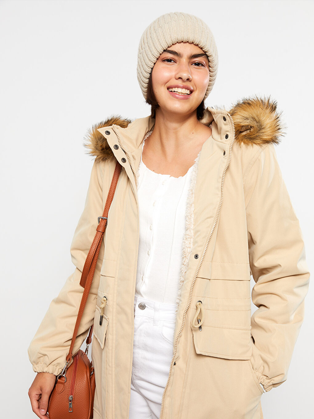 Hooded Regular Long Sleeve Women's Parka-2