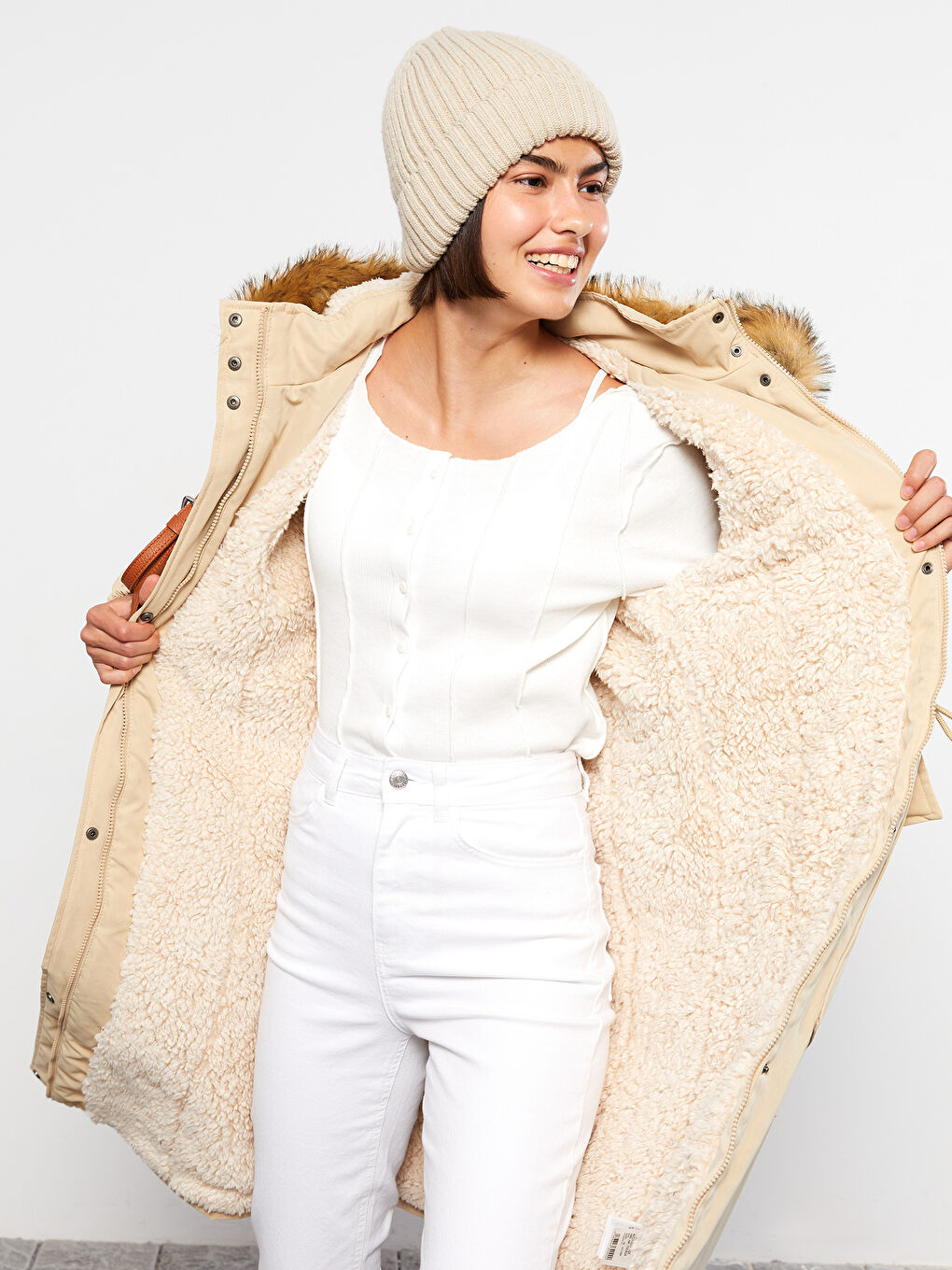 Hooded Regular Long Sleeve Women's Parka-3