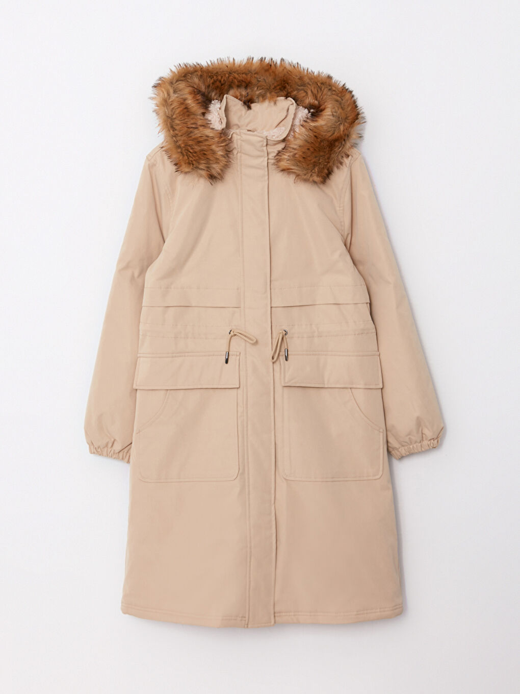 Hooded Regular Long Sleeve Women's Parka-7