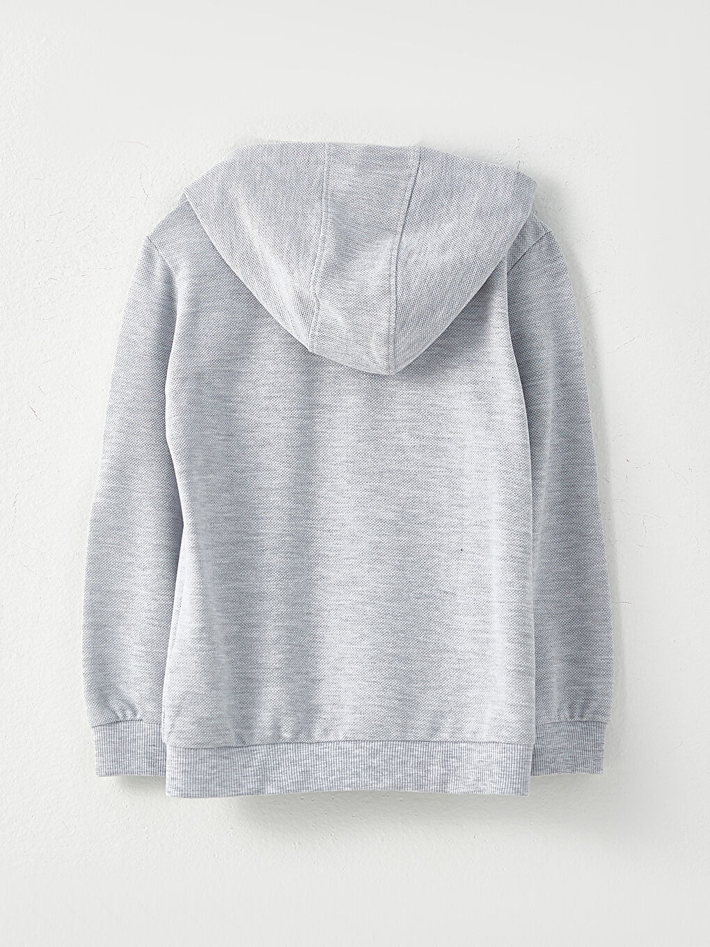 Hooded Basic Long Sleeve Boys' Zippered Sweatshirt-1