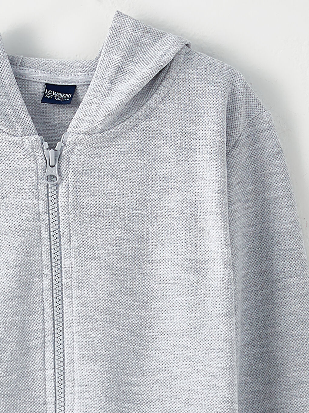 Hooded Basic Long Sleeve Boys' Zippered Sweatshirt-2