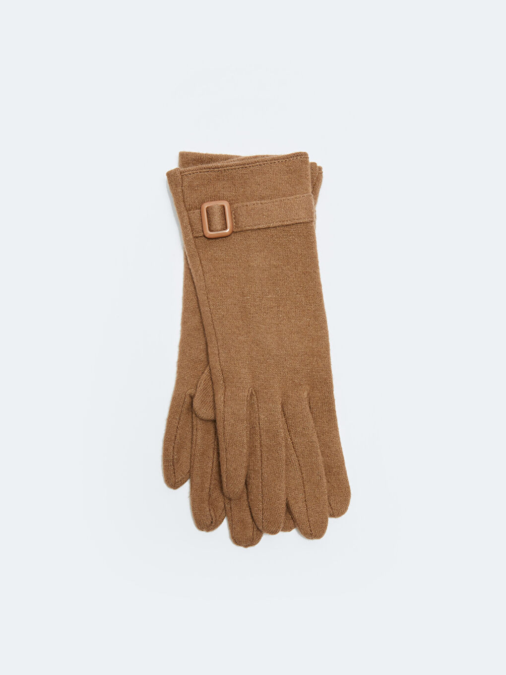Kahverengi Toka Detaylı Kadın Eldiven-3