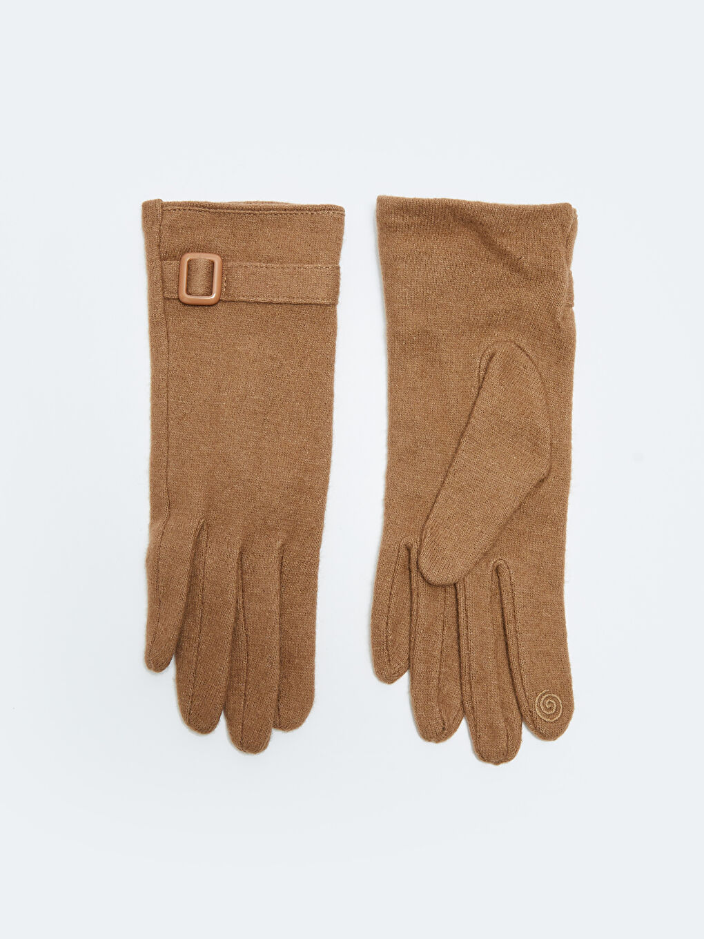 Kahverengi Toka Detaylı Kadın Eldiven-4