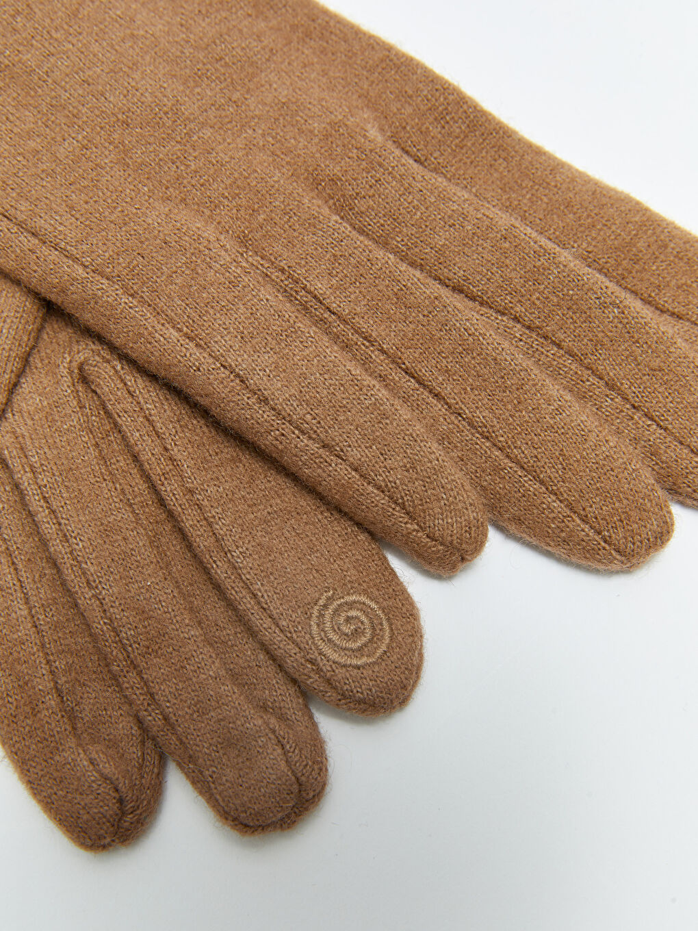 Kahverengi Toka Detaylı Kadın Eldiven-5
