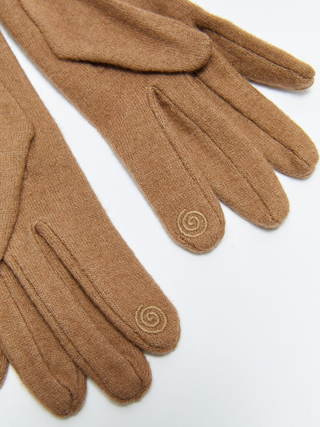 Kahverengi Toka Detaylı Kadın Eldiven-6