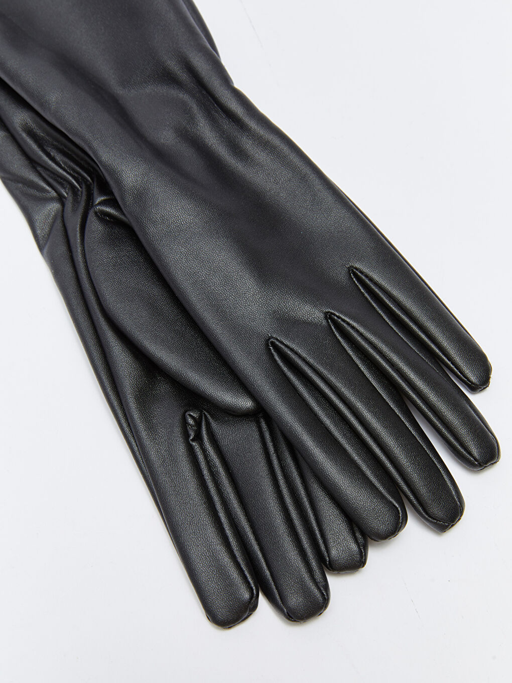 Deri Görünümlü Kadın Eldiven-4