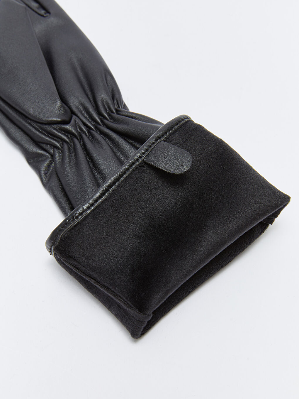 Deri Görünümlü Kadın Eldiven-5