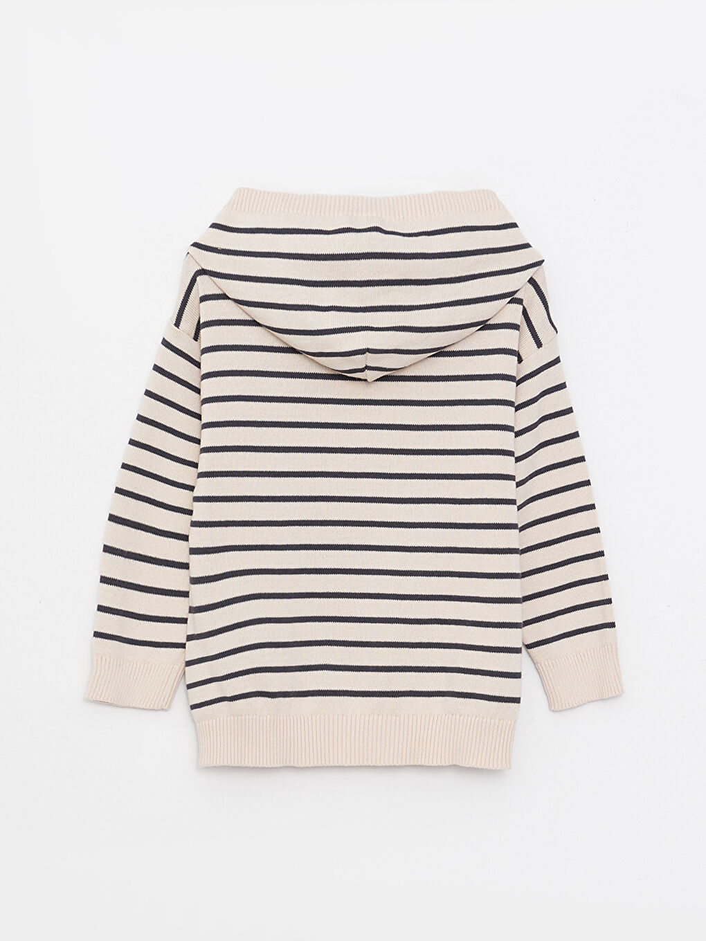 Hooded Long Sleeve Striped Baby Boy Knitwear Sweater-1
