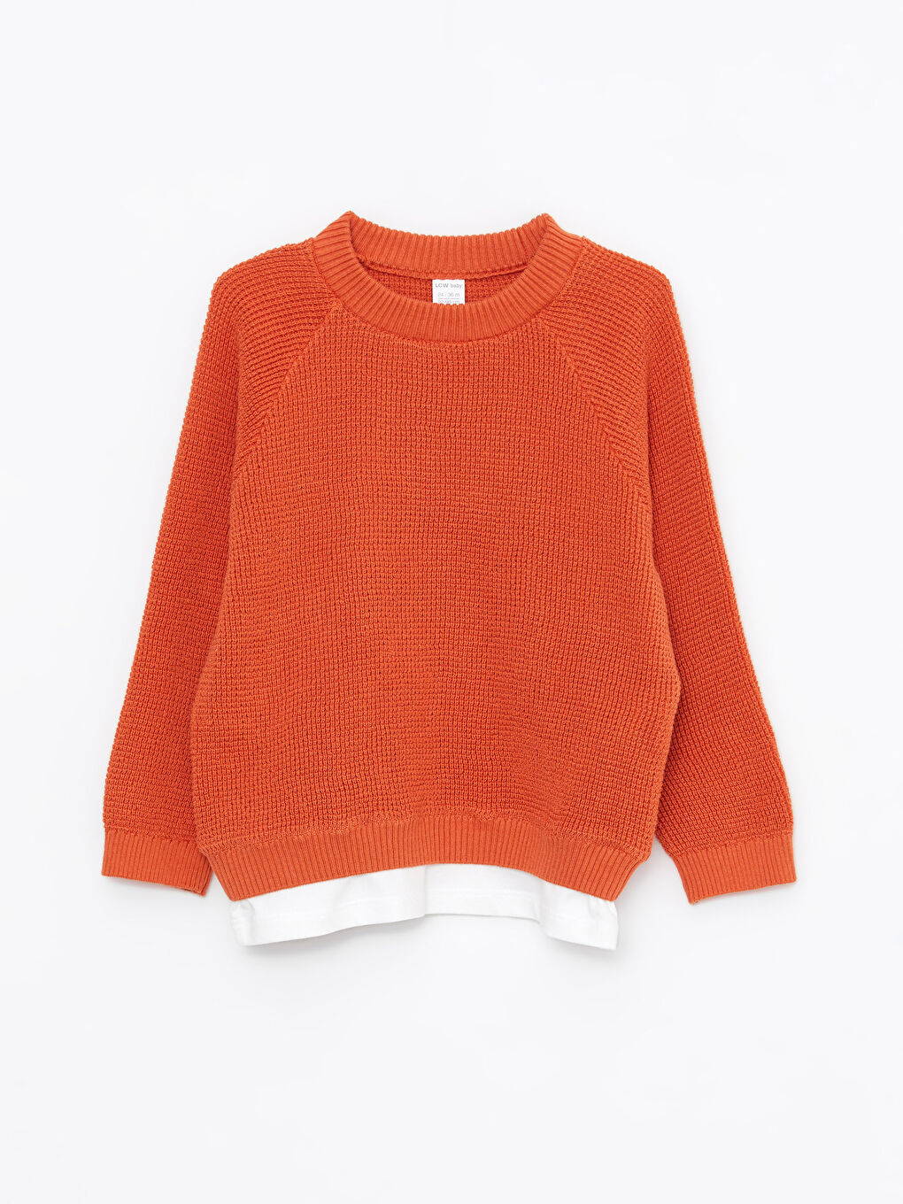 LCW baby Crew Neck Long Sleeve Basic Baby Boy Tricot Sweater -W21354Z1-GXR