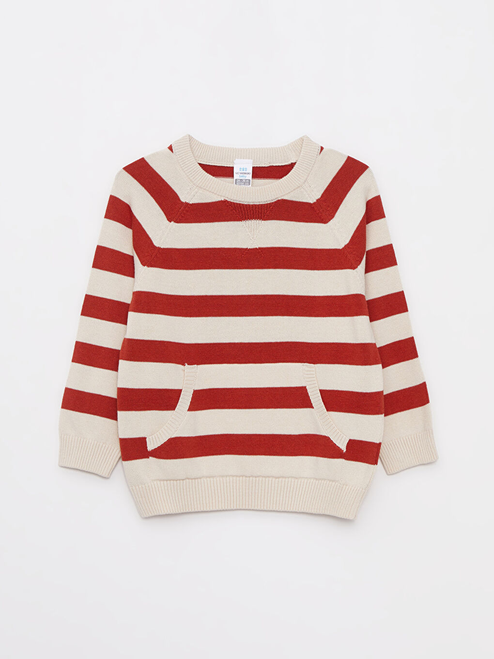 Crew Neck Long Sleeve Striped Baby Boy Tricot Sweater
