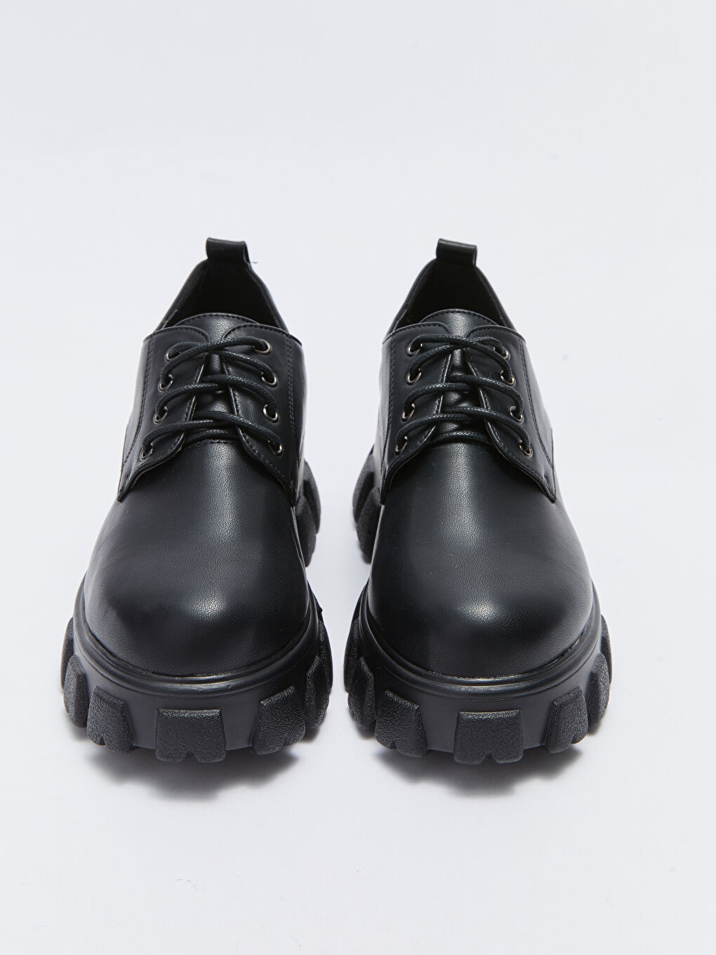 LCW STEPS Leather Look Lace-Up Thick Sole Women's Classic Shoes -W21370Z8-HUC
