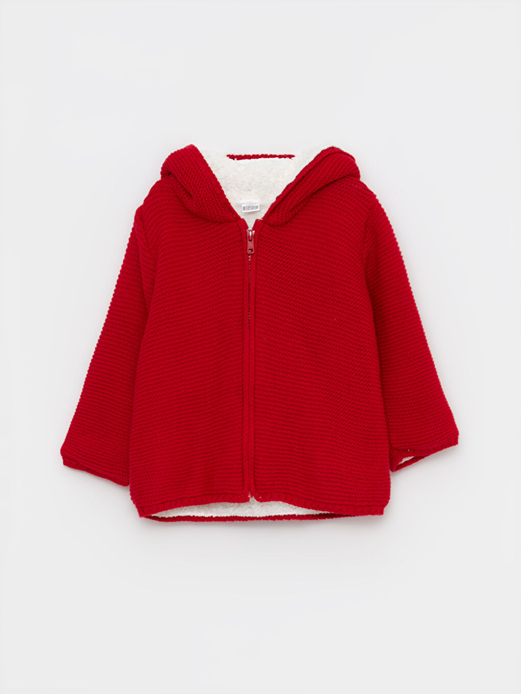 LCW baby Kapüşonlu Uzun Kollu Basic Kız Bebek Triko Hırka -W21385Z1-D3T