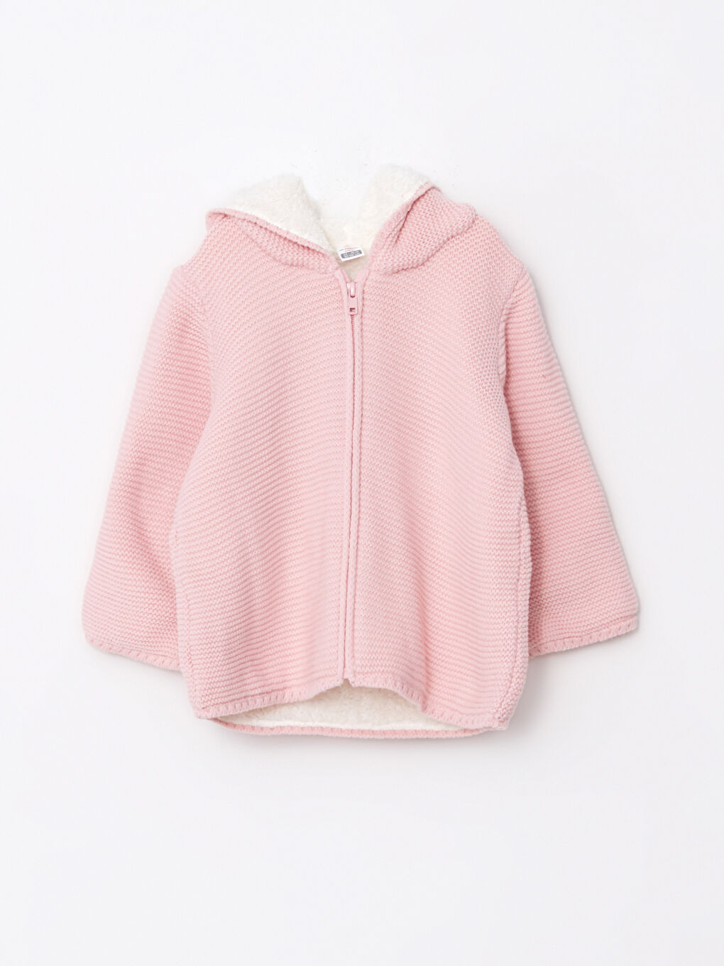 Hooded Long Sleeve Basic Baby Girl Tricot Cardigan