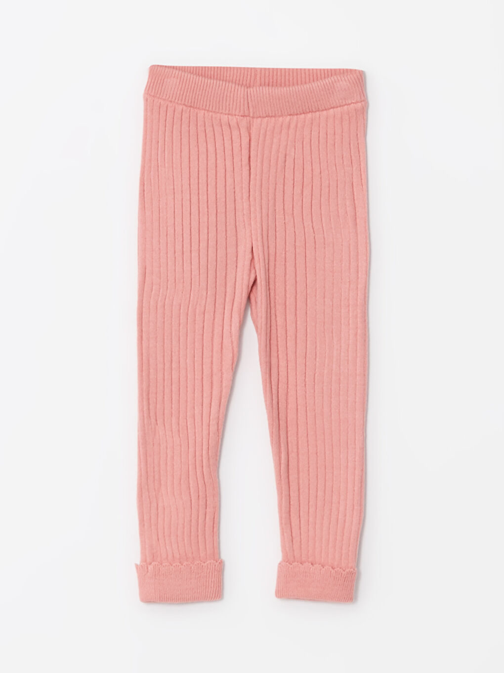 LCW baby Pembe Beli Lastikli Basic Kız Bebek Tayt