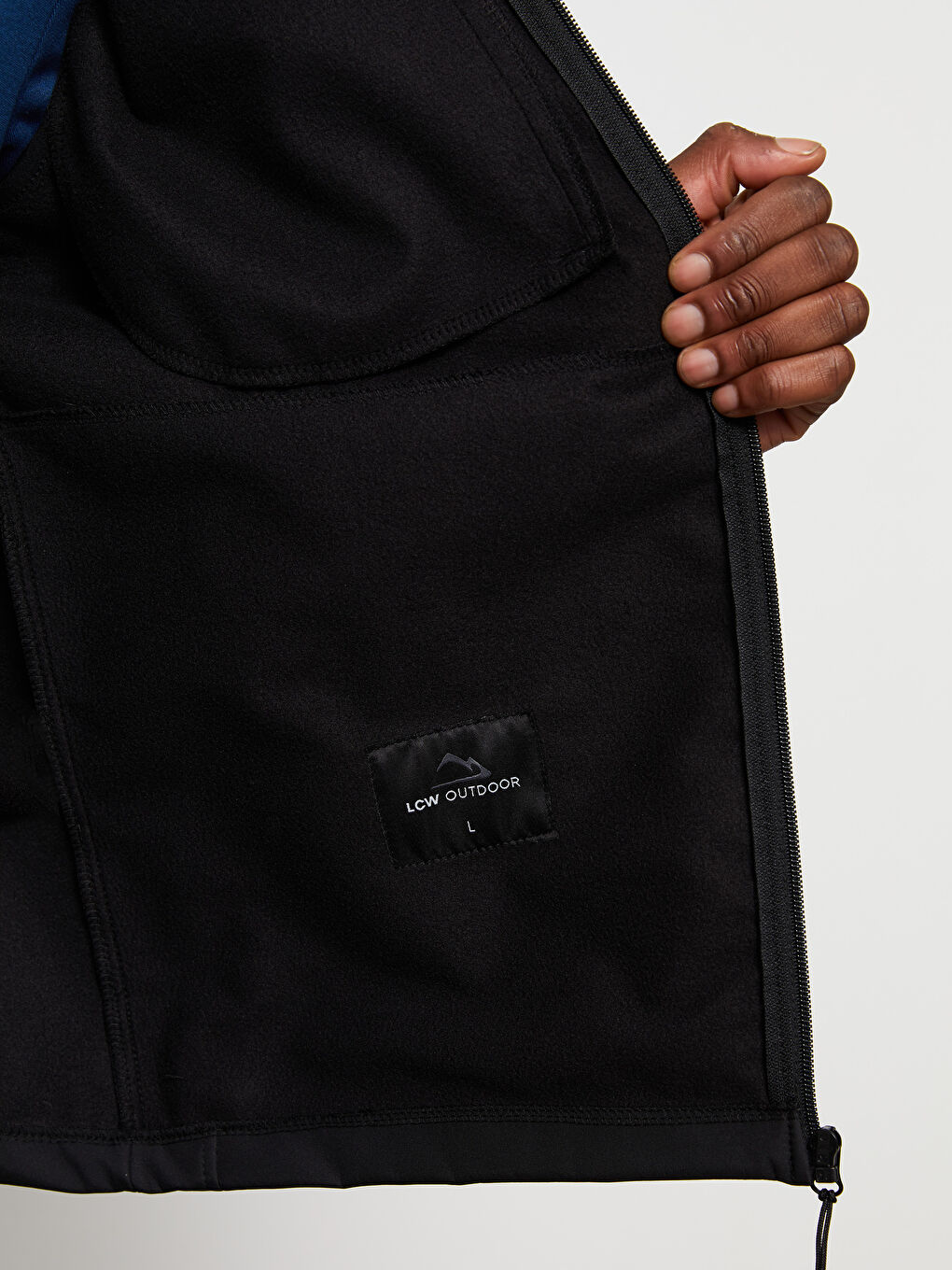 Siyah Standart Kalıp Dik Yaka Erkek Yelek-3